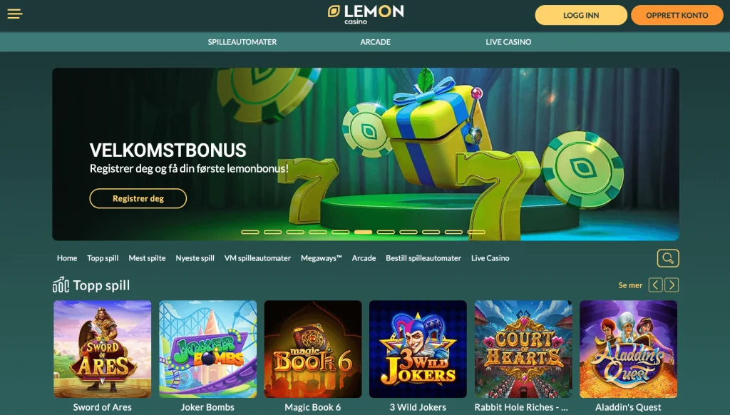 Lemon Casino forside