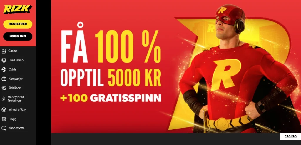 Rizk Casino Velkomstbonus