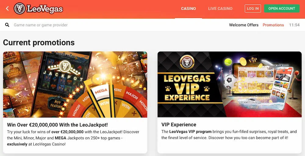 LeoVegas Casino Promo