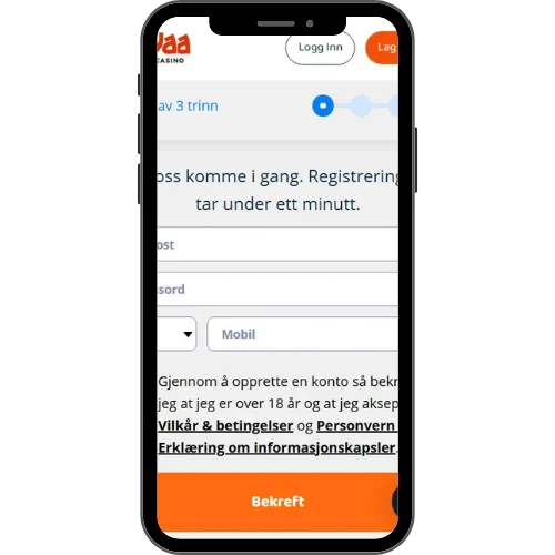 Klikk på «Registrer»