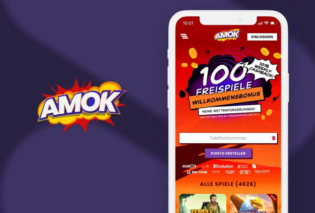 Amok Casino på mobilen