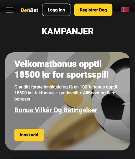 Betibet Velkomstbonus