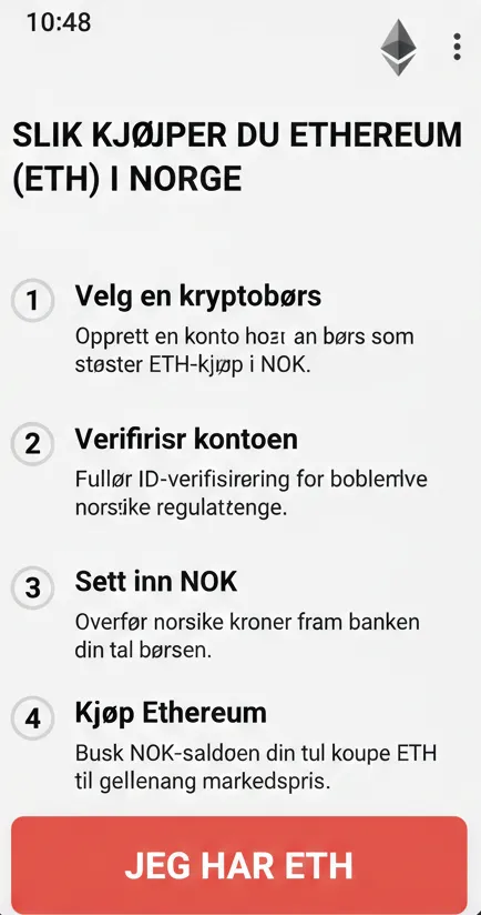 Slik kjøper du Ethereum