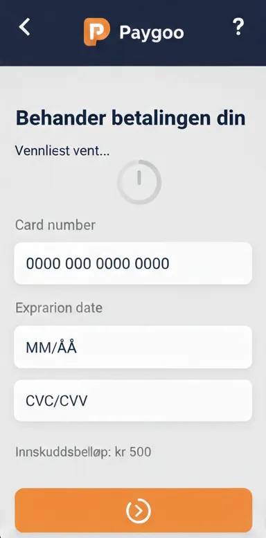 Trinn 9 av påfylling av Paygoo-konto