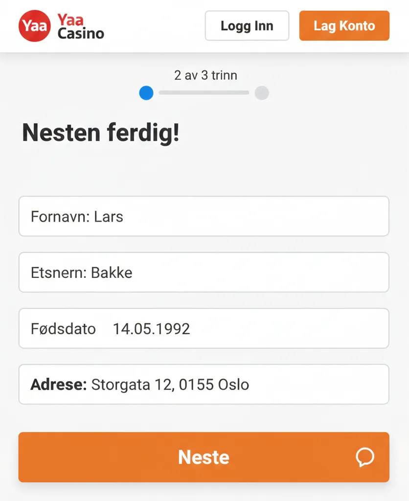 Fyll ut personopplysningene dine