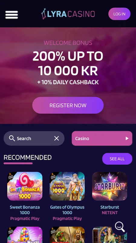 Lyra Casino Website