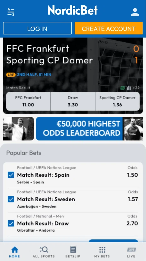 NordicBet Sportsbetting