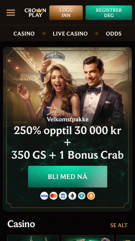 CrownPlay Casino velkomstbonus