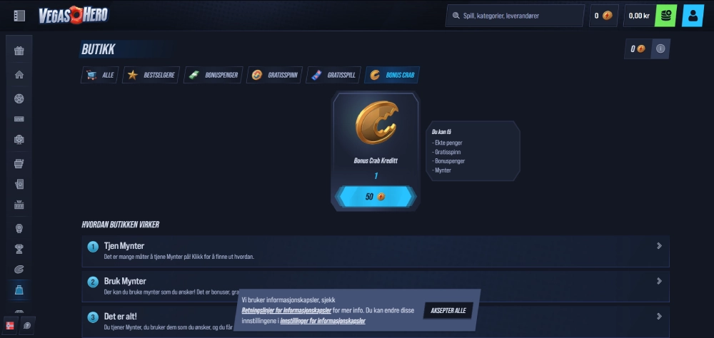 Bonus Crab VegasHero