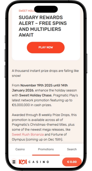 Welcom bonus Koi Casino