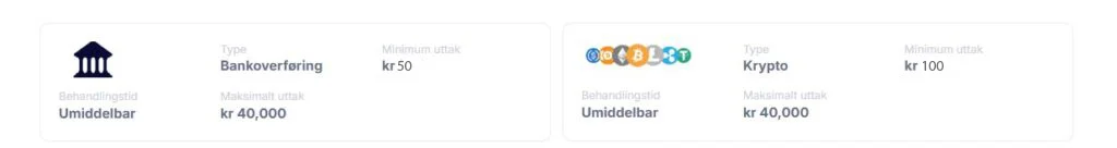 Casino med laveste uttak