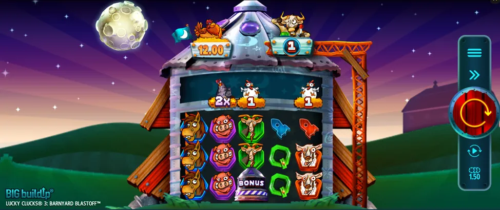 Lucky Clucks 3 Barnyard Blastoff